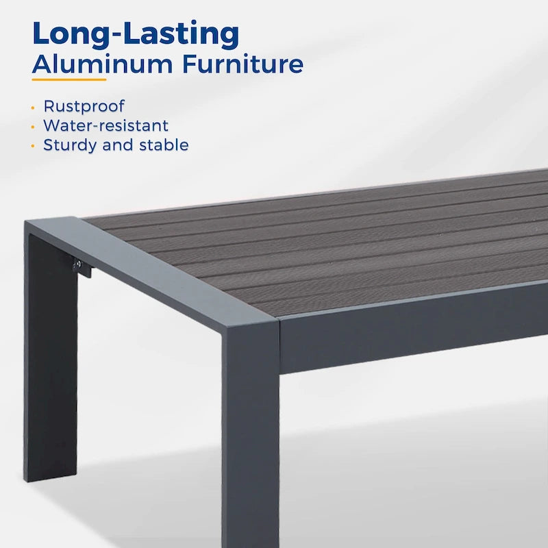 All-Weather Aluminum Outdoor Coffee Table