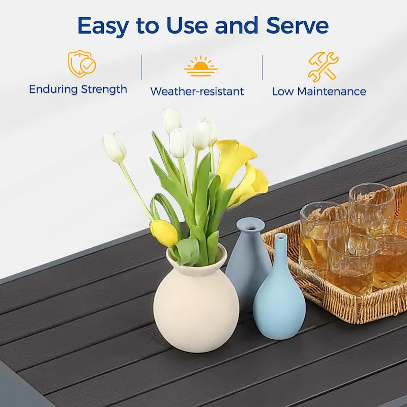 All-Weather Aluminum Outdoor Coffee Table