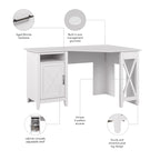 Key West 54W Corner Computer Desk with Storage