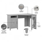 Key West 54W Corner Computer Desk with Storage