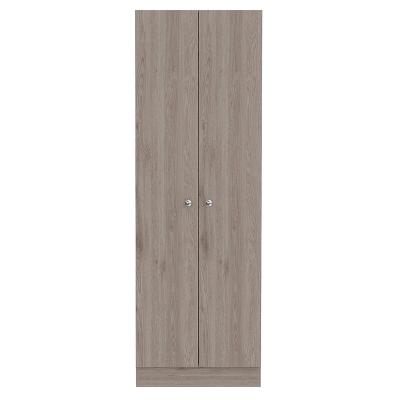 HomeRoots 71Light Gray Wood Pantry Or Storage Closet - 23.6' X '70.8' X '11.8
