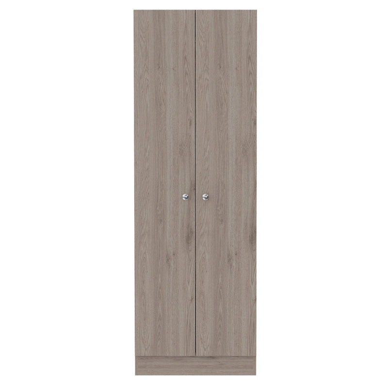 HomeRoots 71Light Gray Wood Pantry Or Storage Closet - 23.6' X '70.8' X '11.8