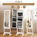 Costway LED Mirror Jewelry Cabinet with 20 LED Lights Full-Length - See Details