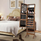 Costway LED Mirror Jewelry Cabinet with 20 LED Lights Full-Length - See Details