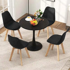 Costway 5 PCS Dining Set Modern Round Dining Table 4 Chairs for Small
