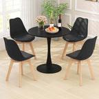 Costway 5 PCS Dining Set Modern Round Dining Table 4 Chairs for Small