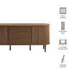 Harlan 67Fluted Oval Sideboard Cabinet
