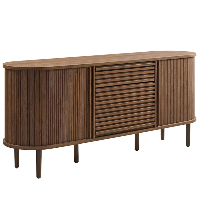 Harlan 67Fluted Oval Sideboard Cabinet