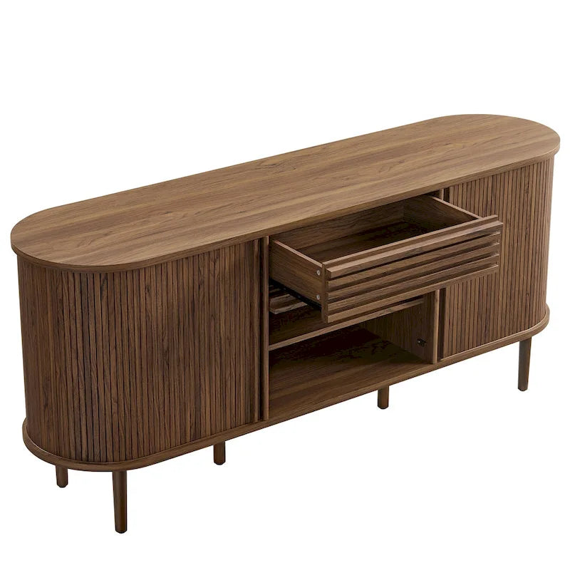Harlan 67Fluted Oval Sideboard Cabinet