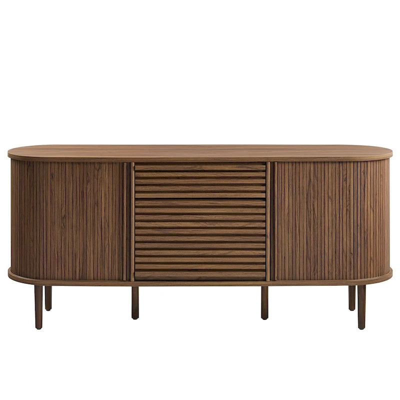 Harlan 67Fluted Oval Sideboard Cabinet