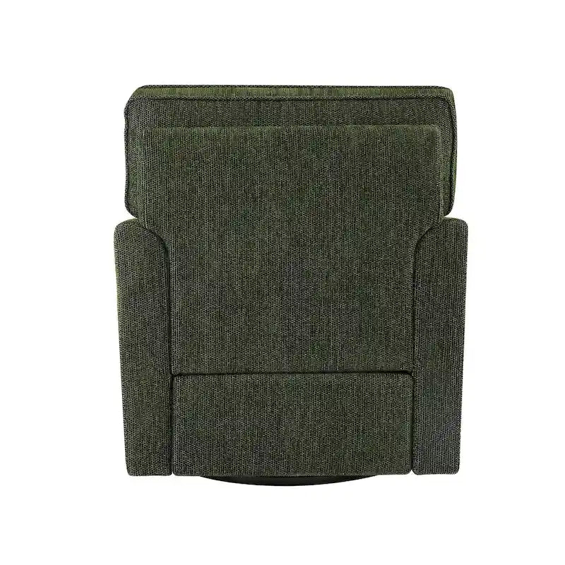 Chenille 360 Swivel Lounge Chair, Modern Armchair with Side Pockets Swivel Sofa Chair Ergonomic Recliner Chair for Bedroom