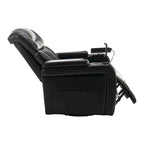 270 Swivel PU Leather Power Recliner with Phone Holder, Cup Holder, USB Port Home Theater Recliner for Living Room