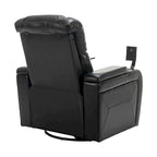 270 Swivel PU Leather Power Recliner with Phone Holder, Cup Holder, USB Port Home Theater Recliner for Living Room