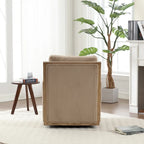 Camel 26.77Swivel Barrel Chair with Hardwood Frame