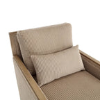 Camel 26.77Swivel Barrel Chair with Hardwood Frame