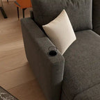 Grey 123U-Shaped 4-Seater Modular Sectional with Storage Ottomans, Easy to Assemble and Transport