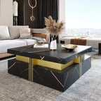 43.3Modern Square Storage Coffee Table with 4 Drawers for Living Room