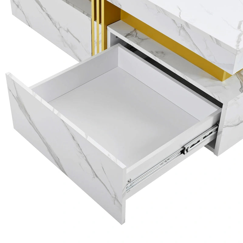 43.3Modern Square Storage Coffee Table with 4 Drawers for Living Room