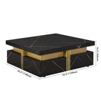 43.3Modern Square Storage Coffee Table with 4 Drawers for Living Room