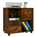 Costway File Cabinet Mobile al Printer Stand with Storage Shelves