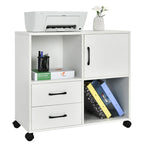 Costway File Cabinet Mobile al Printer Stand with Storage Shelves