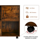 Costway File Cabinet Mobile al Printer Stand with Storage Shelves