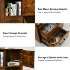 Costway File Cabinet Mobile al Printer Stand with Storage Shelves