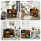 Costway File Cabinet Mobile al Printer Stand with Storage Shelves