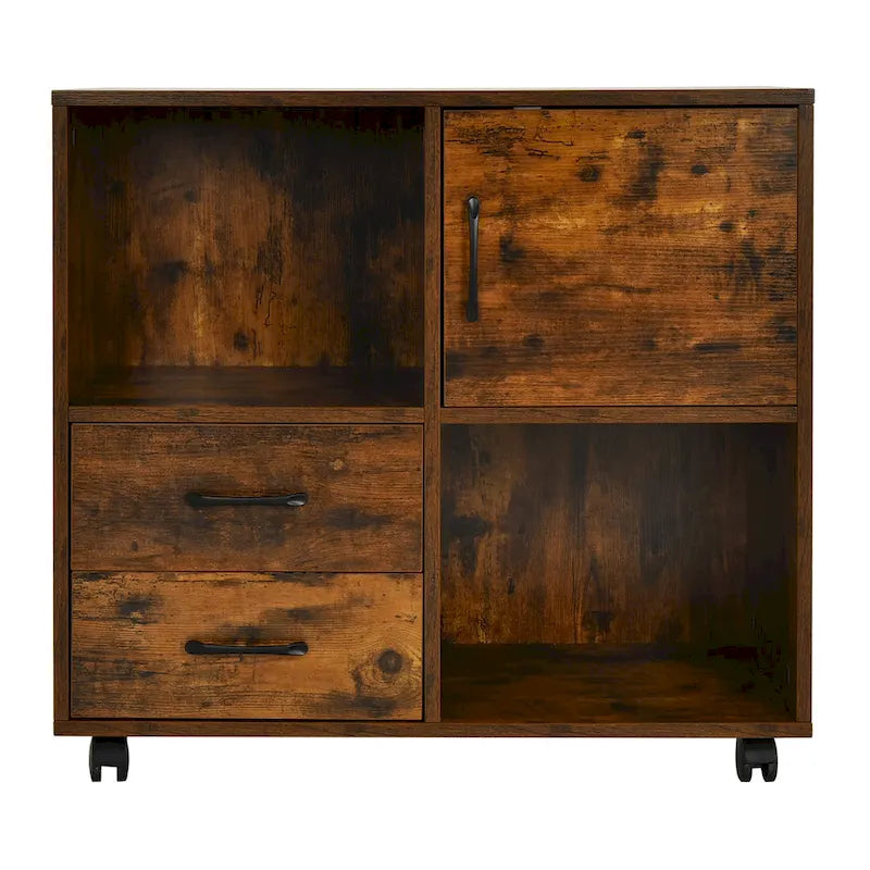 Costway File Cabinet Mobile al Printer Stand with Storage Shelves