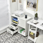 Costway File Cabinet Mobile al Printer Stand with Storage Shelves