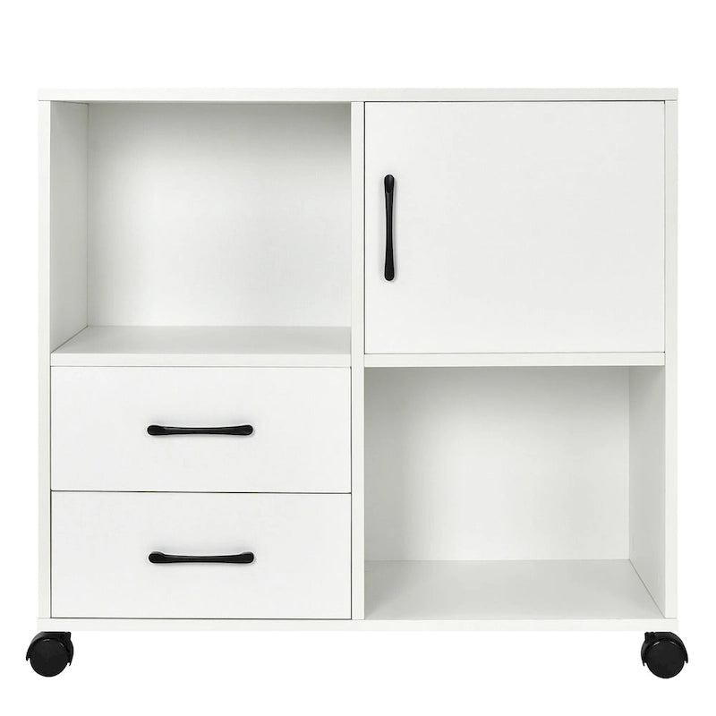 Costway File Cabinet Mobile al Printer Stand with Storage Shelves