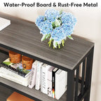 3 Tiers Console Sofa Table, 70Entryway Hallway Table for Living Room