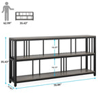 3 Tiers Console Sofa Table, 70Entryway Hallway Table for Living Room