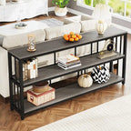 3 Tiers Console Sofa Table, 70Entryway Hallway Table for Living Room