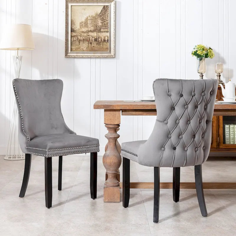 Upholstered Wing-Back Dining Chair