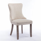 Upholstered Wing-Back Dining Chair