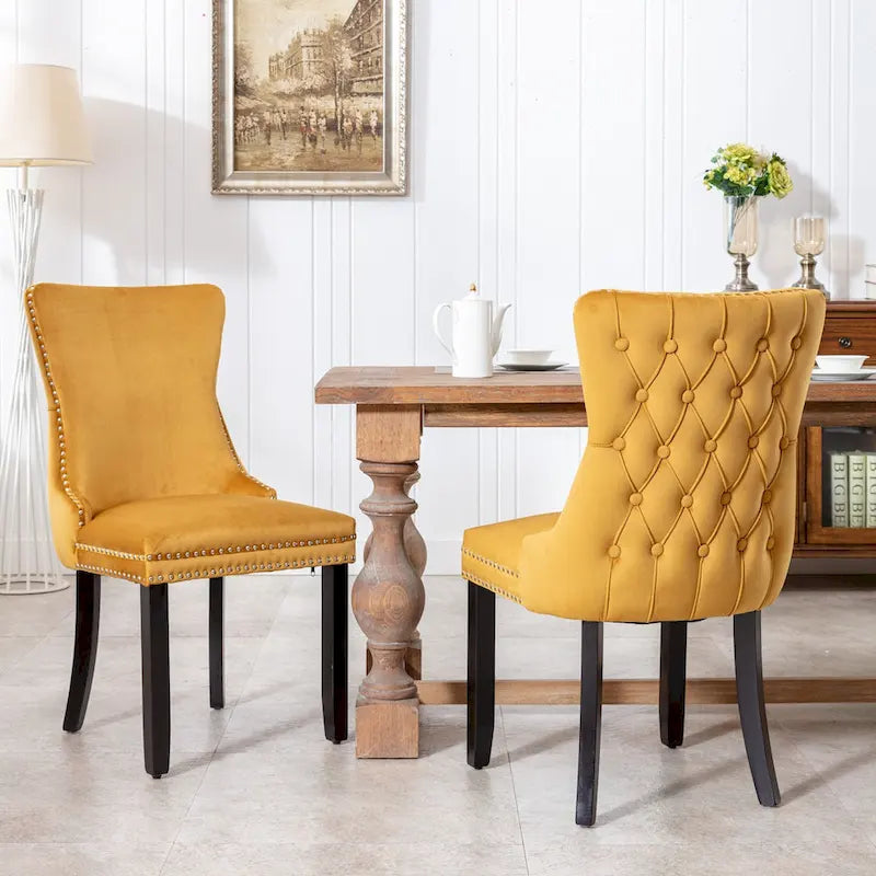 Upholstered Wing-Back Dining Chair