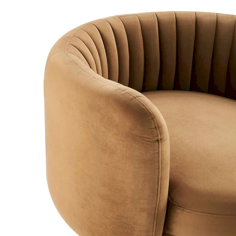 Embrace Tufted Performance Velvet Performance Velvet Swivel Chair