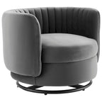 Embrace Tufted Performance Velvet Performance Velvet Swivel Chair