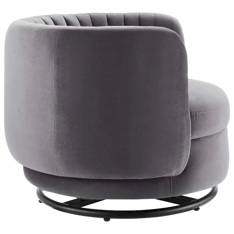 Embrace Tufted Performance Velvet Performance Velvet Swivel Chair