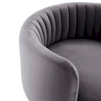 Embrace Tufted Performance Velvet Performance Velvet Swivel Chair