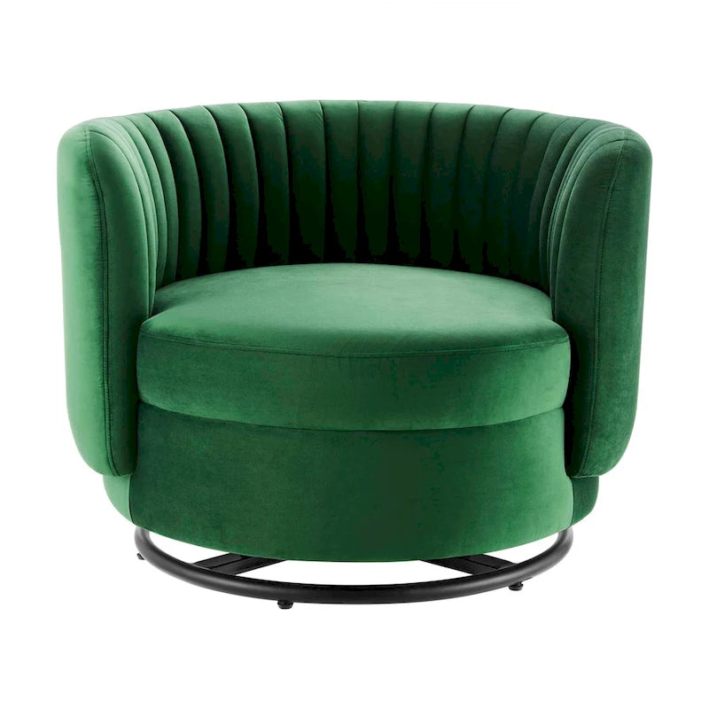 Embrace Tufted Performance Velvet Performance Velvet Swivel Chair