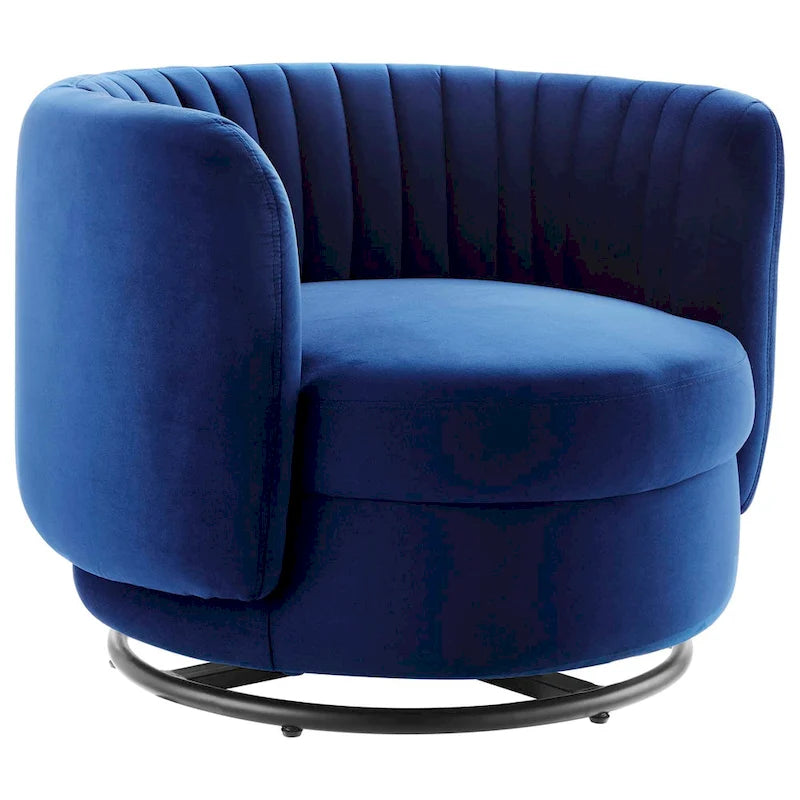 Embrace Tufted Performance Velvet Performance Velvet Swivel Chair