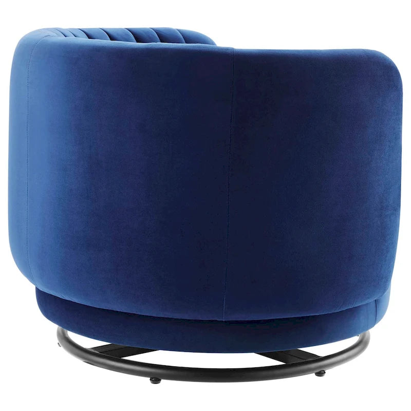 Embrace Tufted Performance Velvet Performance Velvet Swivel Chair