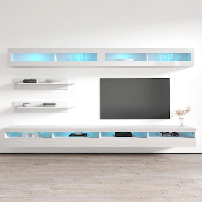 Fly I2 35TV Wall-mounted Floating Modern Entertainment Center Set