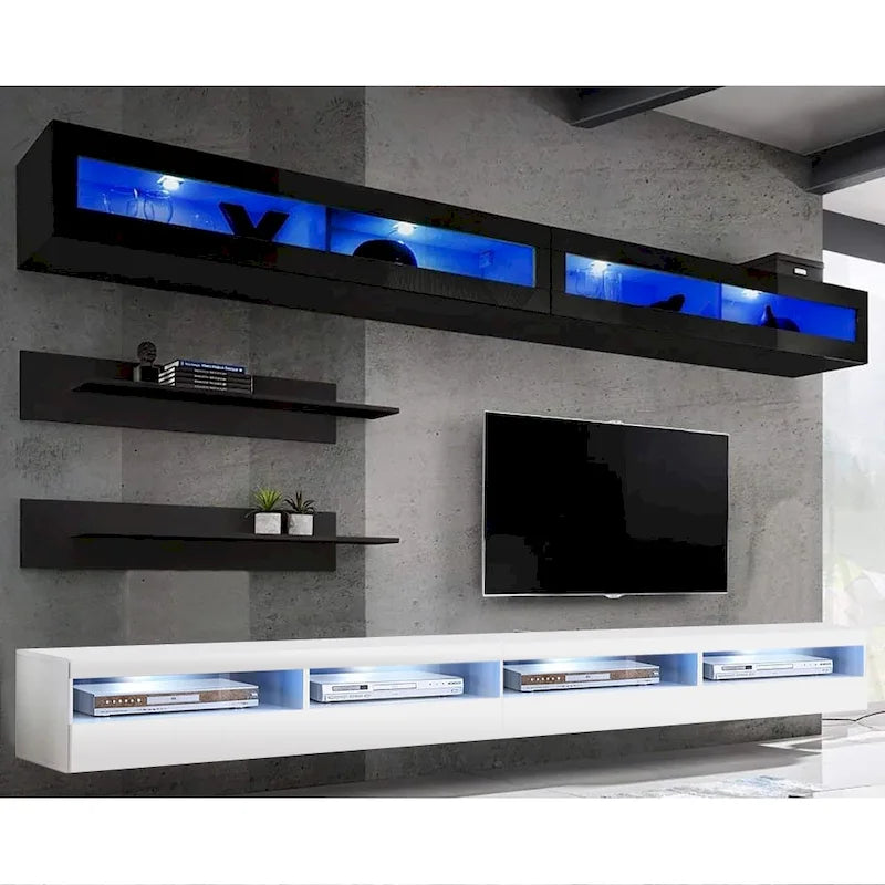 Fly I2 35TV Wall-mounted Floating Modern Entertainment Center Set