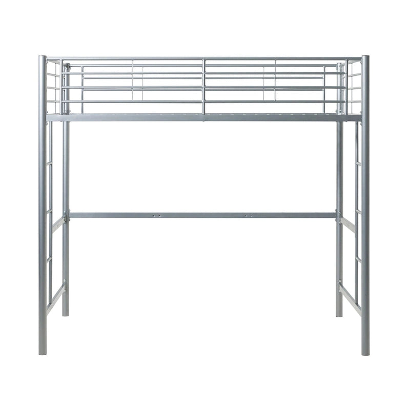 Middlebrook Abner Silver Metal Deluxe Twin Loft Bed