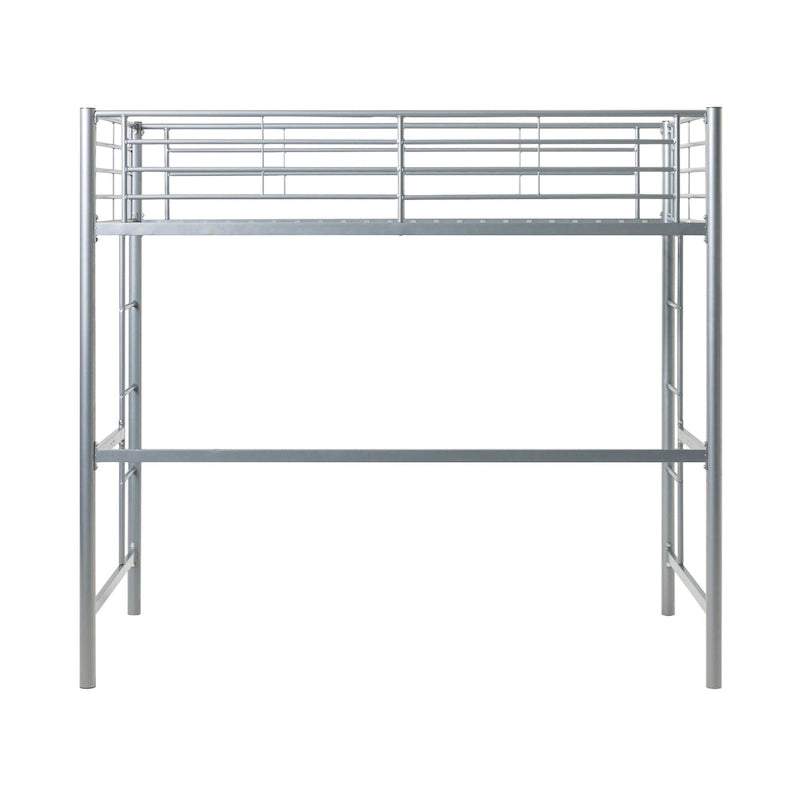 Middlebrook Abner Silver Metal Deluxe Twin Loft Bed