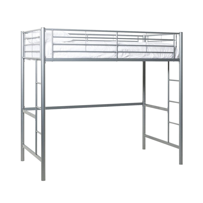 Middlebrook Abner Silver Metal Deluxe Twin Loft Bed