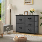 5-drawers Furniture Storage Chest Grey Dresser Organizer